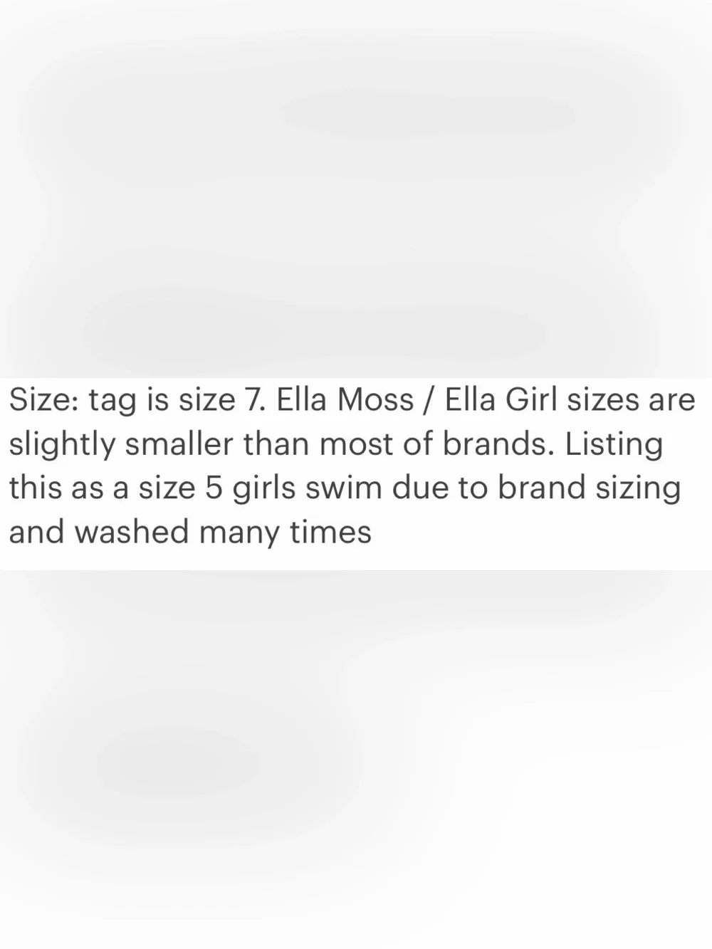 Ella Moss Girls 5T bandeau Swimsuit one piece contrasting print halter swimwear